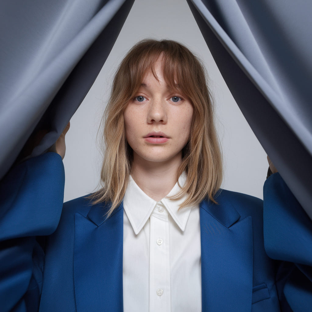 Curtain Bangs with Shoulder Length Hair