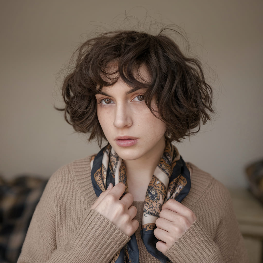 Voluminous Curly Bob