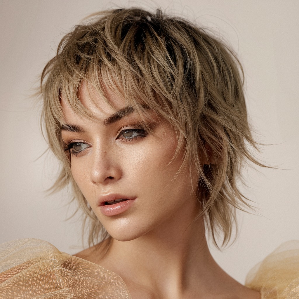 Mullet-Inspired Pixie Wolf Cut