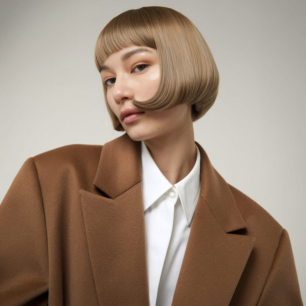 Sleek Bob Cut with a Rounded Shape