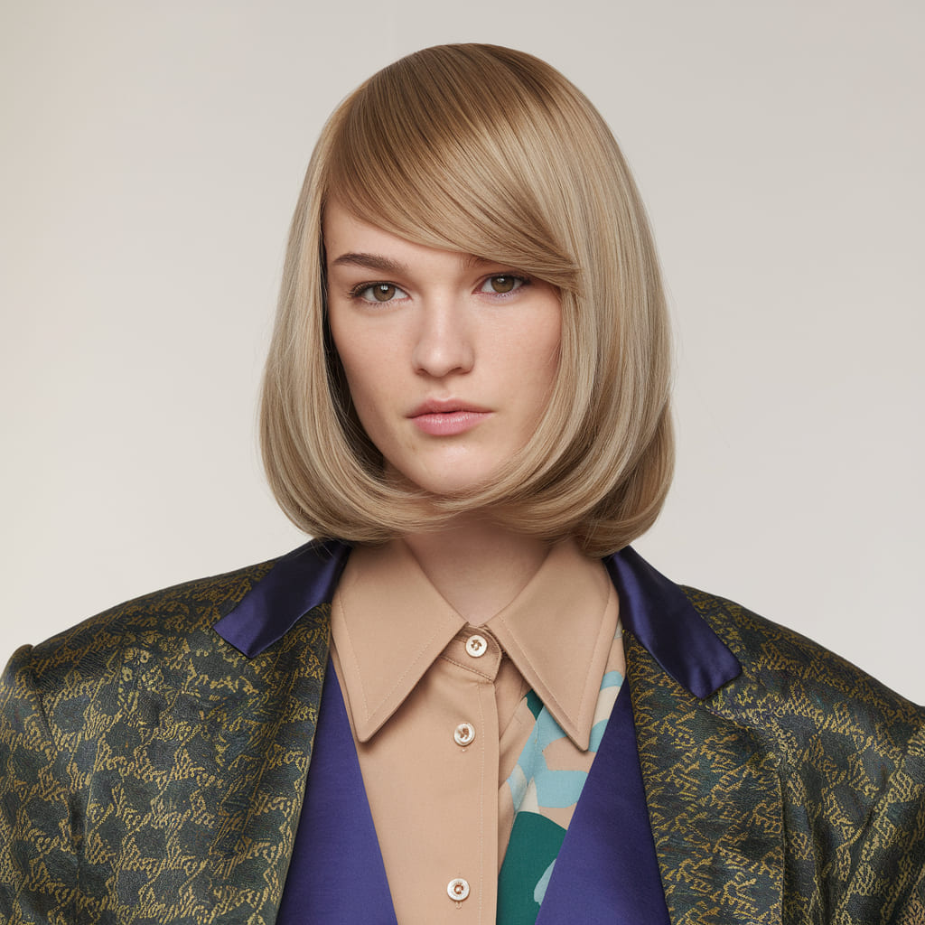 Sleek Shag with Asymmetrical Bangs