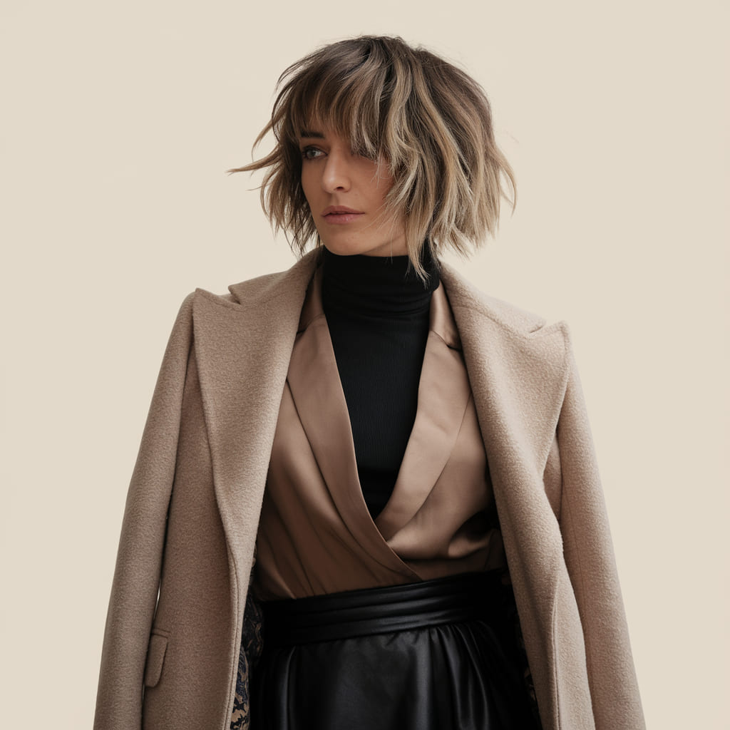 Textured Bob Hairstyle with Volume