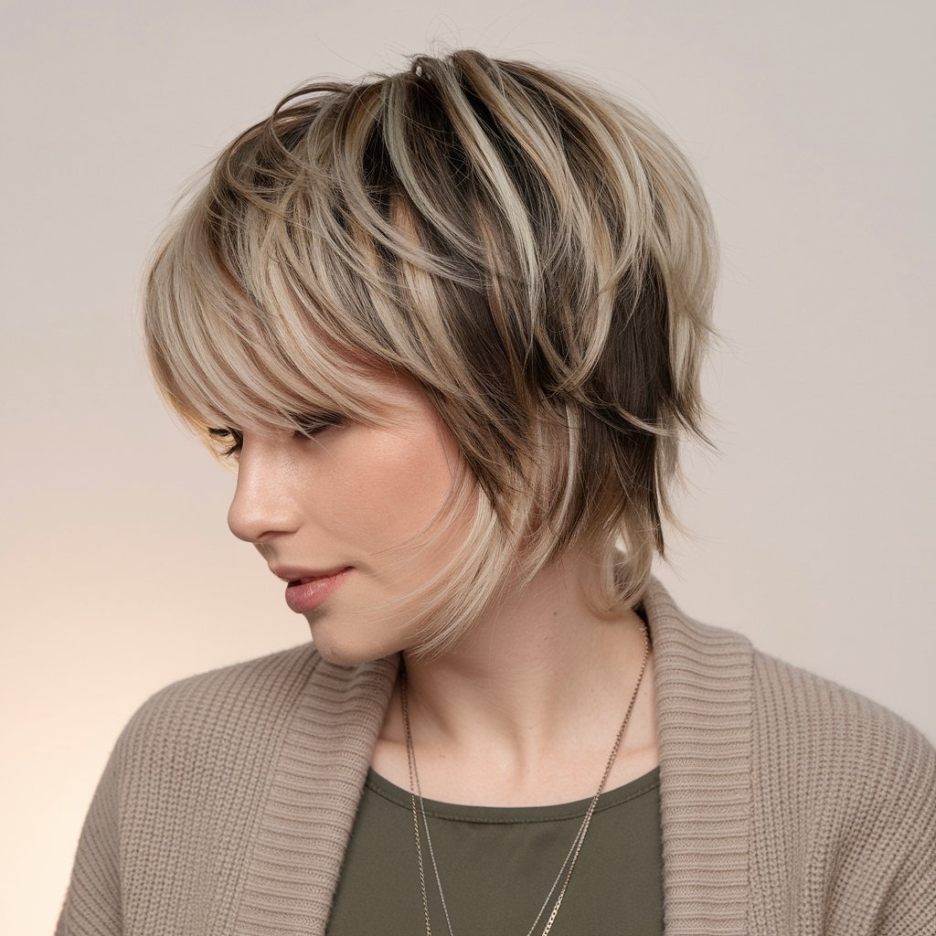 Wolf Cut Pixie with Bold Highlights