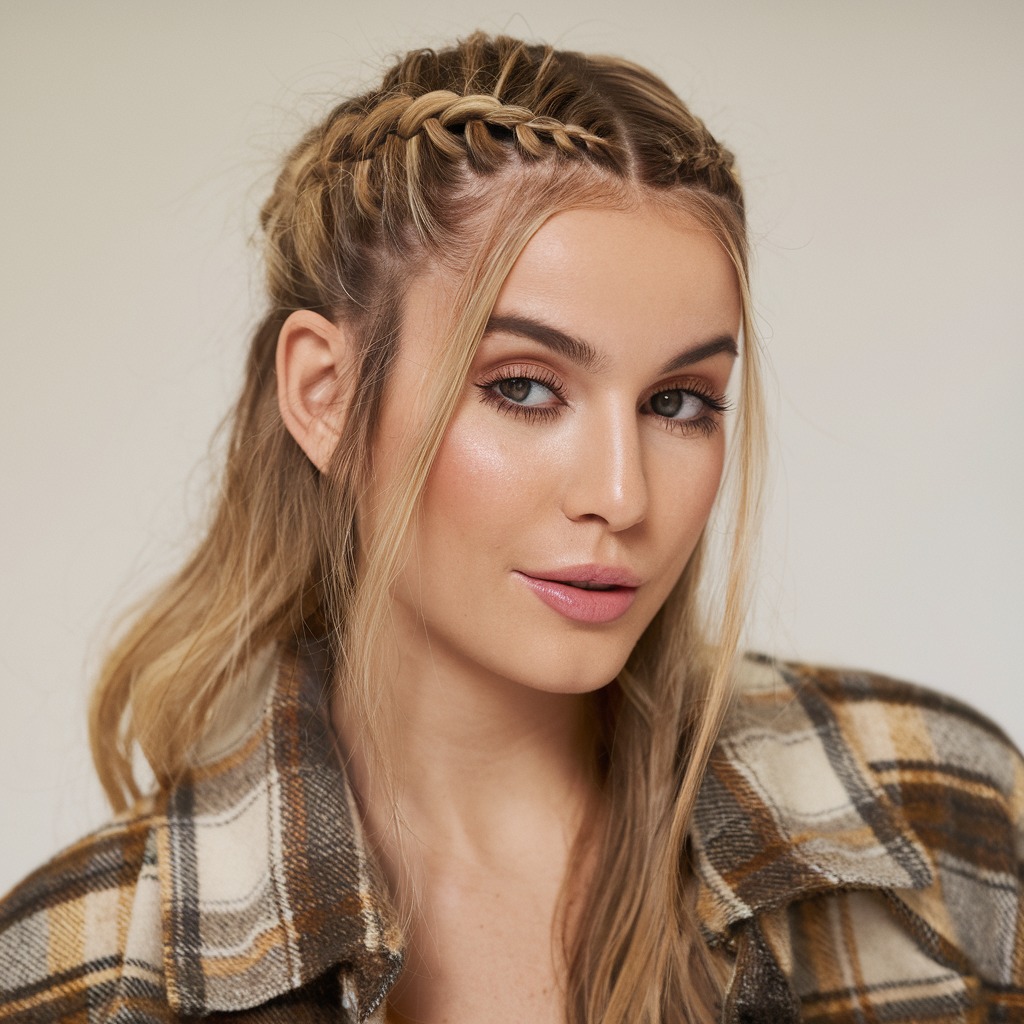 Braided Half-Up Bun