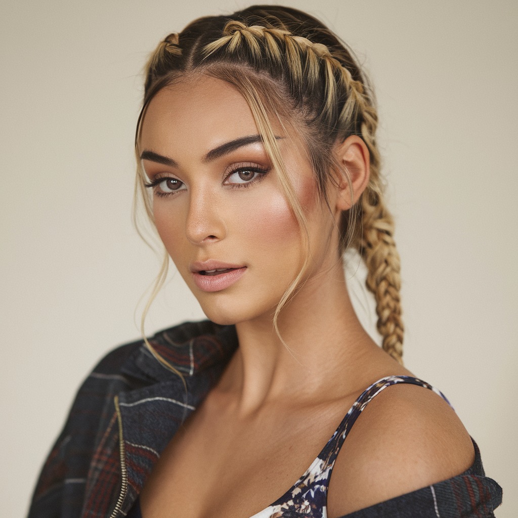 Braided Half-Up with Fishtail Detail