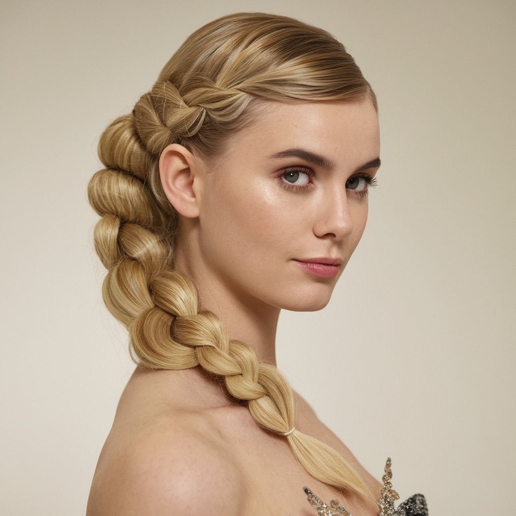 Braided Low Ponytail