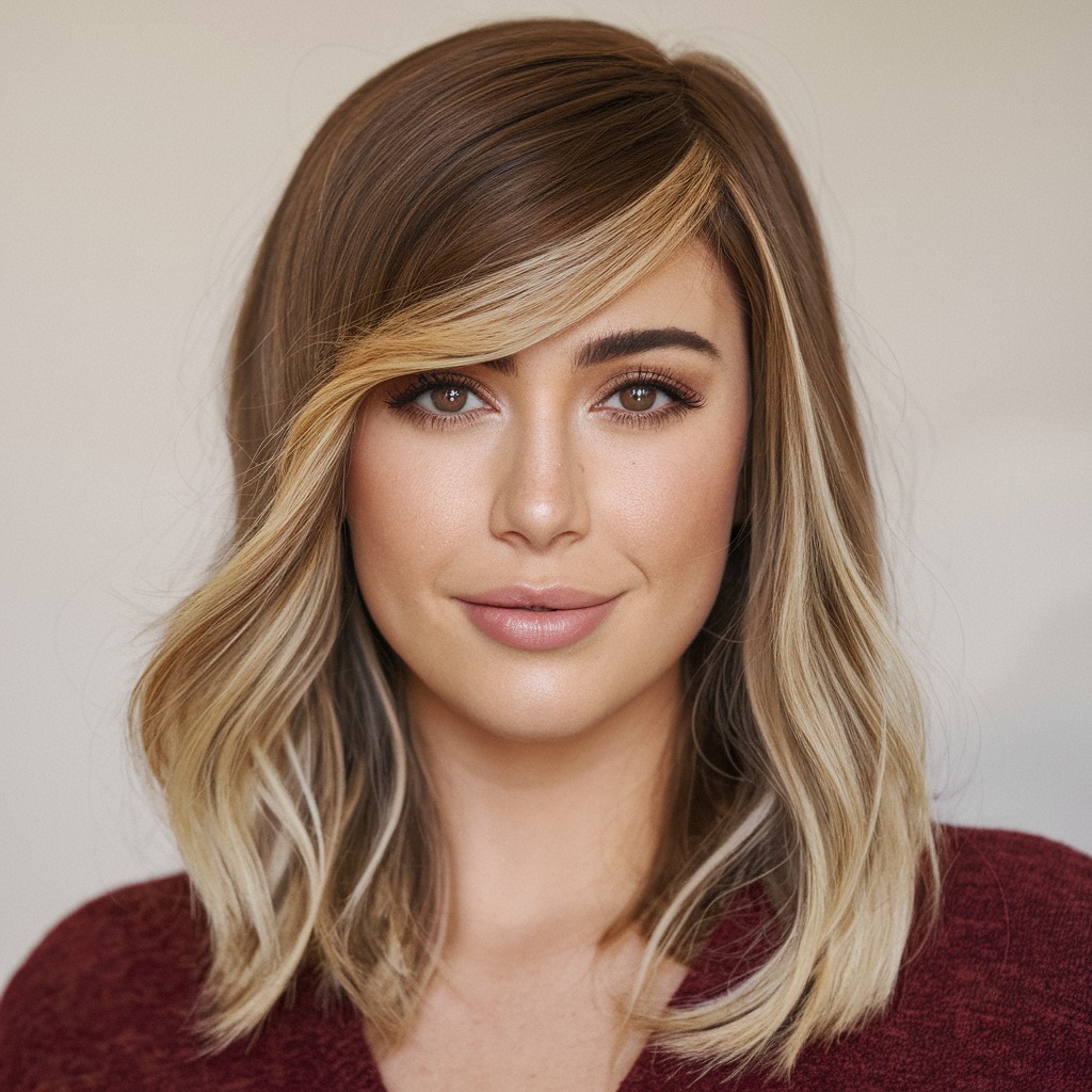 Faux Side Bangs with Deep Part