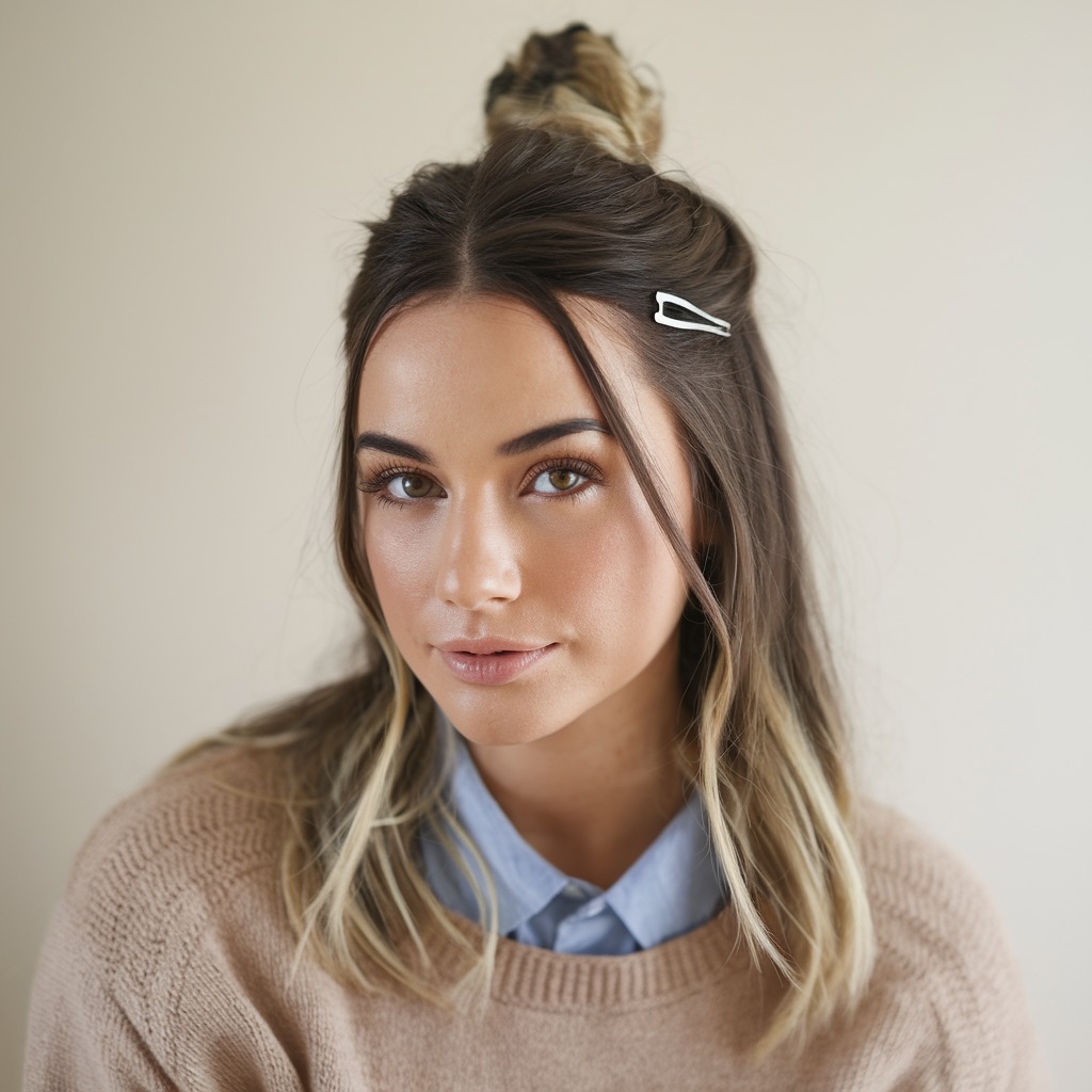 Half-Up Front Knot