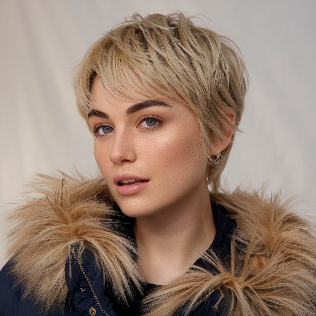 Soft Pixie with Frosted Highlights