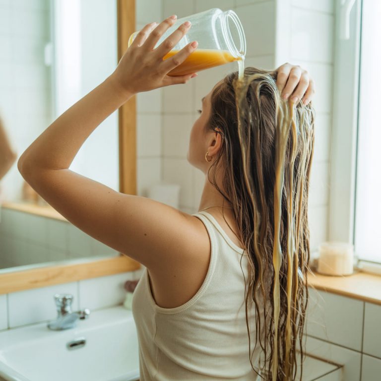 The Gentle 3-Ingredient Hair Rinse That Makes My Hair Feel Softer